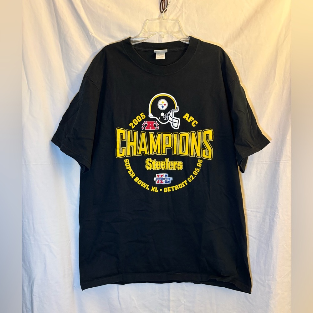 Vintage Black Pittsburgh Steelers crew neck shirt size Lee Sports Large
